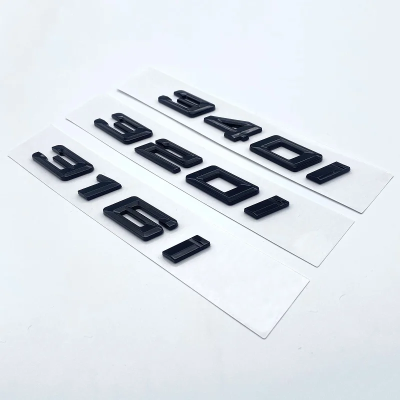 New Font Numbers Letters 316i 318i 320i 325i 328i 330i 340i GT ABS Emblem  for BMW 3 Series E90 E46 F30 Car Trunk Logo Sticker