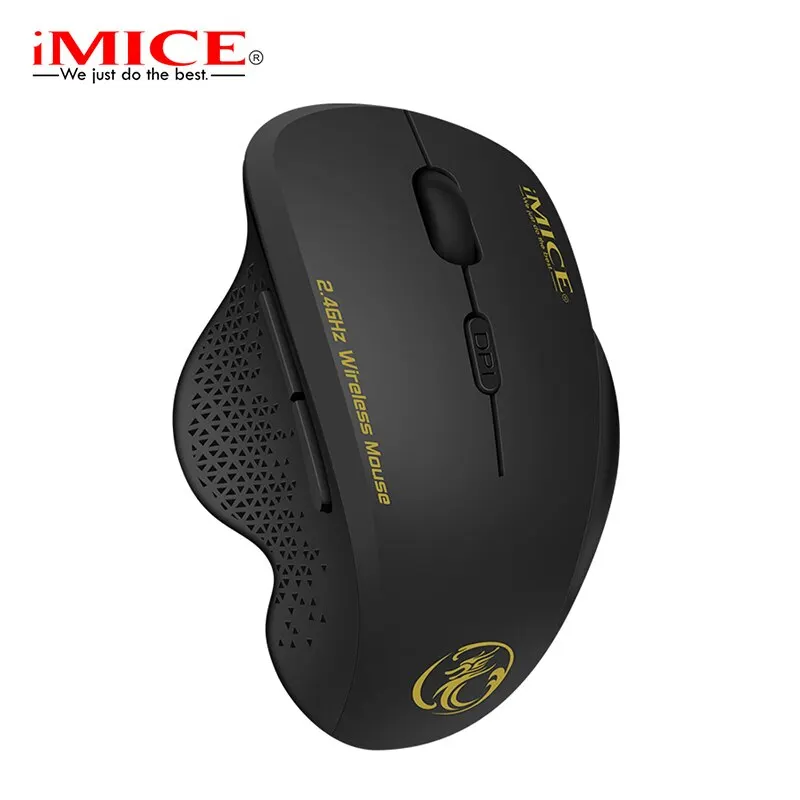 G6 ABS Wireless Mouse Ergonomic Computer IMICE Mouse 2.4Ghz Gamer PC Optical Mouse With USB Receiver 1600 DPI For Laptop PC 1