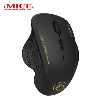 G6 ABS Wireless Mouse Ergonomic Computer IMICE Mouse 2.4Ghz Gamer PC Optical Mouse With USB Receiver 1600 DPI For Laptop PC 1