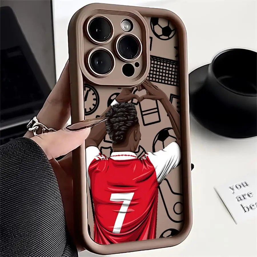 Cartoon Football Number Soft TPU Phone Case