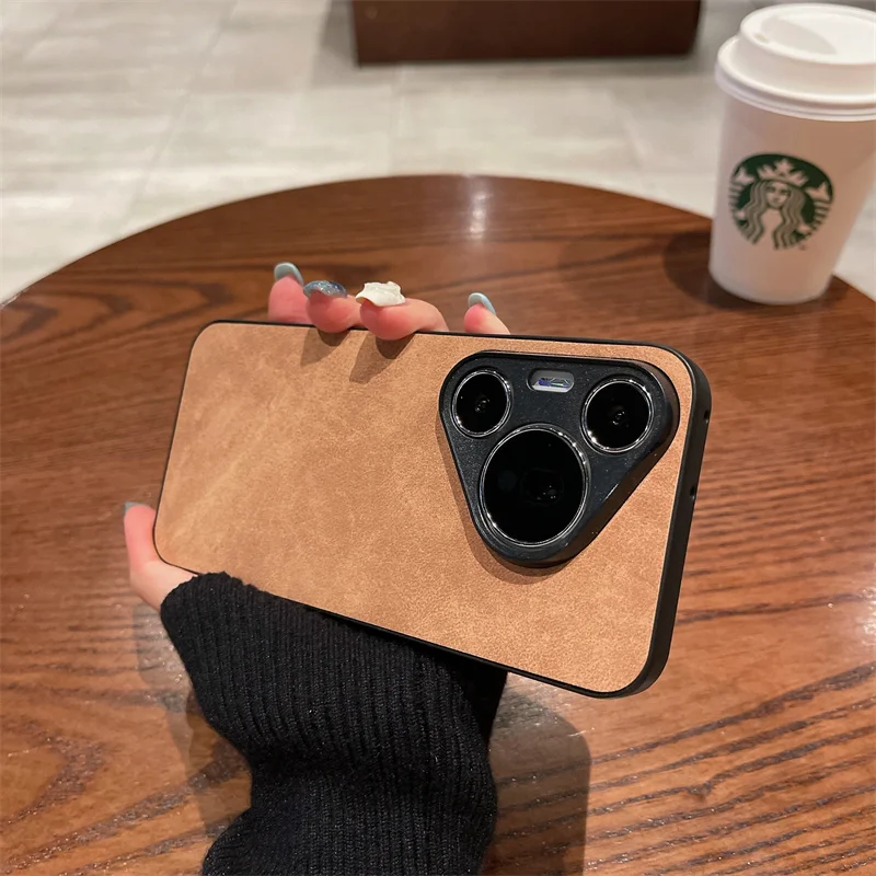 Luxury Matte TPU Leather Phone Case - Soft Cover