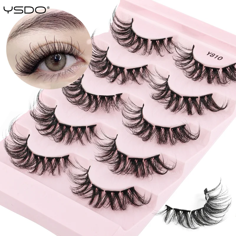 Reusable Faux Mink False Eyelashes Crisscross Lashes