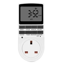

Ketotek Electronic Digital Timer Switch EK Plug Kitchen Timer Outlet 230V 50HZ 7 Day 12/24 Hour Programmable Timing Socket