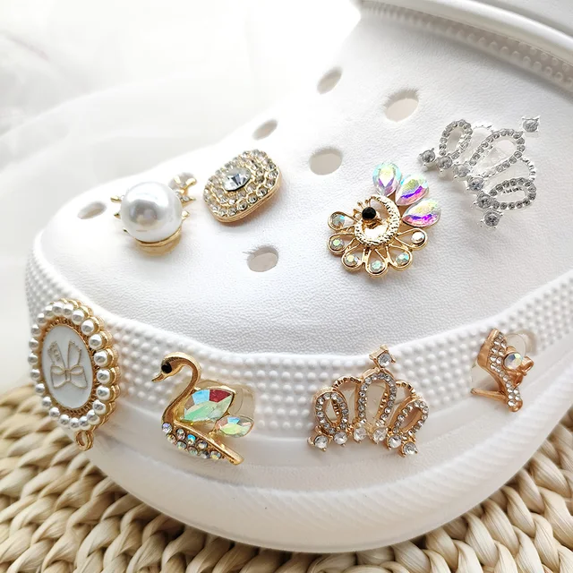 Croc Shoe Charms Glitter Rhinestone Letter Crystal Alphabet Shoes  Decorations Jewelry Slider Bracelet Wristbands Pins for Croc - AliExpress