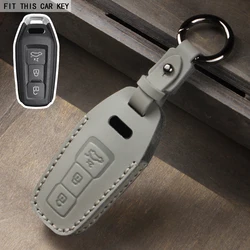 Premium Car Key Fob Cover with Keychain and Remote Decoration (GRAY)