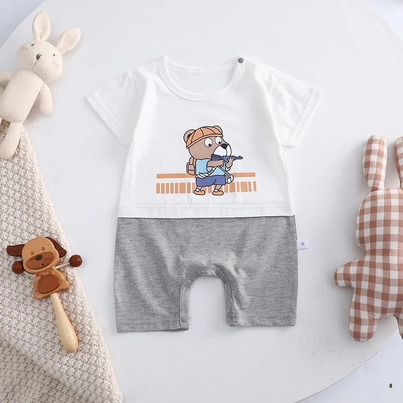 best baby bodysuits Newborn Baby Boys Girls Cartoon Short Sleeve Kids Rompers Summer 100% Cotton Infant Baby Romper Toddler Girl Jumpsuits Clothes baby bodysuit dress Baby Rompers