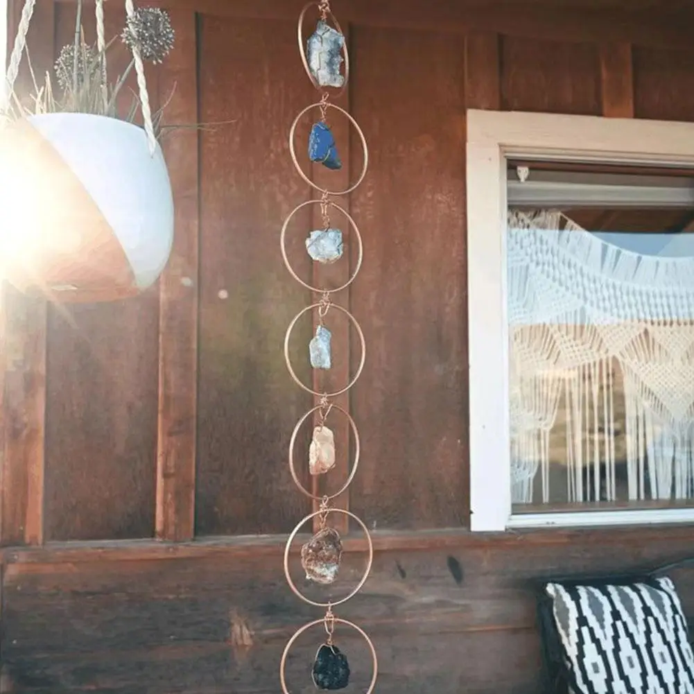 Crystal 7 Chakra Gemstone Hanging Home Chakra Crystals Room Wall Decoration Life Natural Decor Meditation Of Tree Stone Orn G8I7 5
