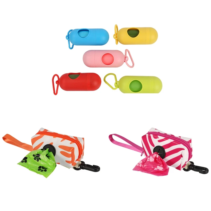Pet Puppy Cat Pick Up Poop Bag Dispenser Suit Portable Dog Poop Waste Bag Holder Outdoor Pets Supplies Sacchetti Della Spazzatura Organizer