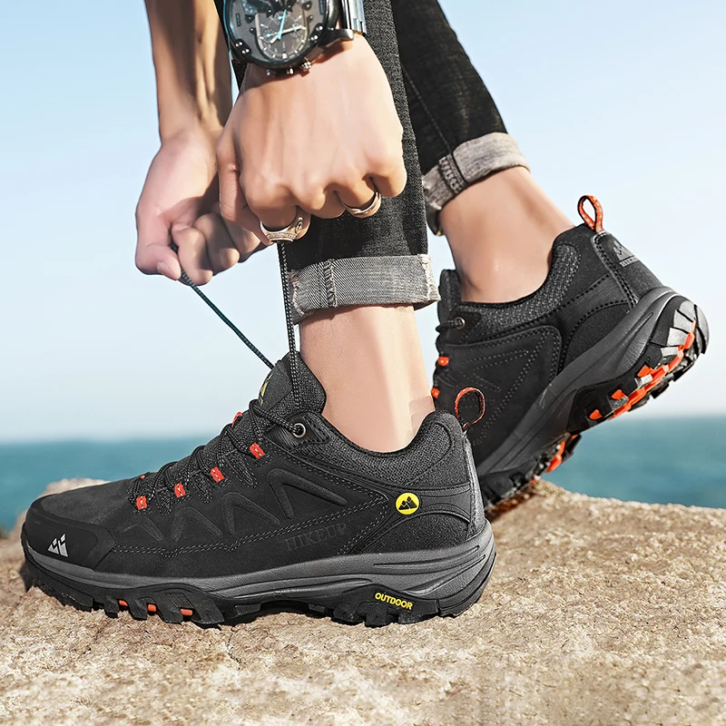 HIKEUP Men’s Leather Work Boots 5