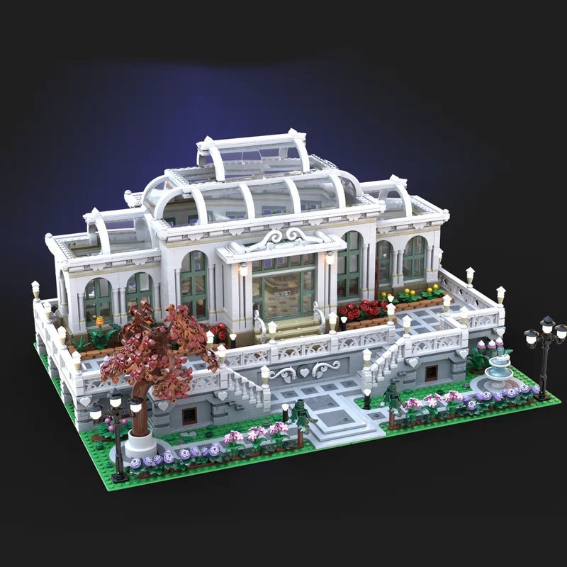 Moc new spot building blocks street view model aerial plant garden complete technology module educational building blocks holida