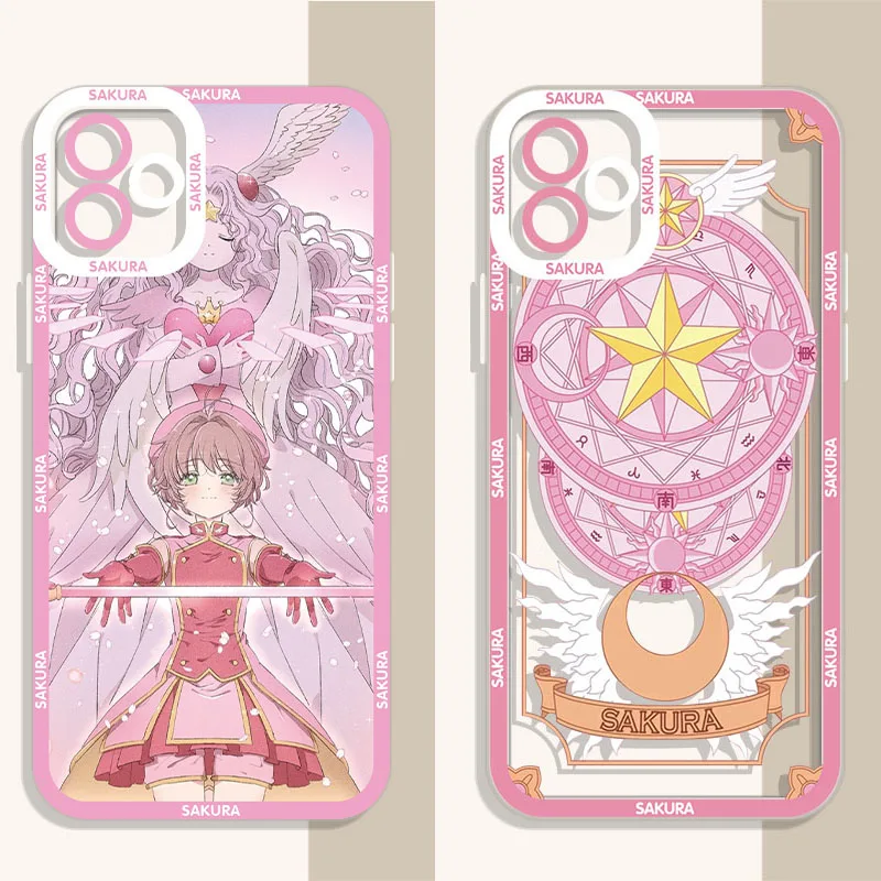 Clear Sakura Anime Soft Silicone Protective Phone Case