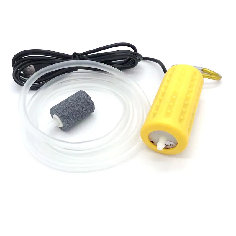 NHQZ 2er Set Aquarium Luftpumpen Mini USB - Leise Sauerstoffpumpen Für Fischbecken & Hydrokultur