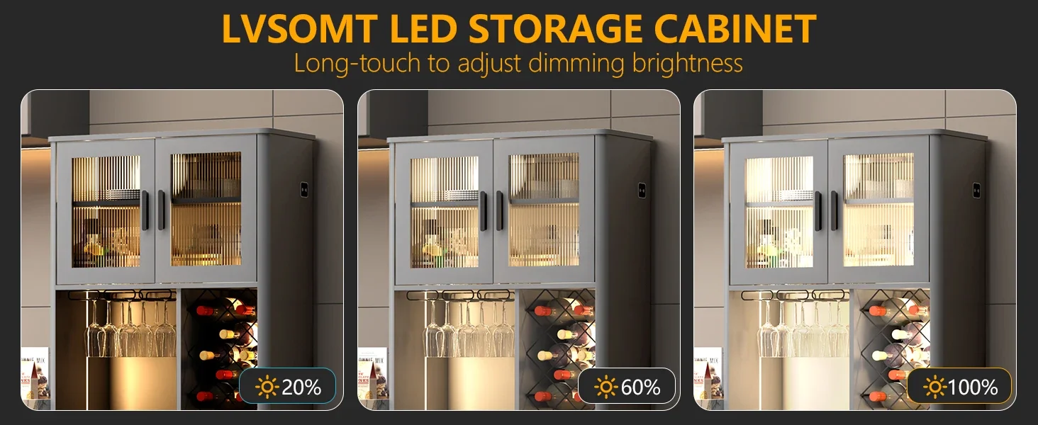 LVSOMT LED Wine Cabinets