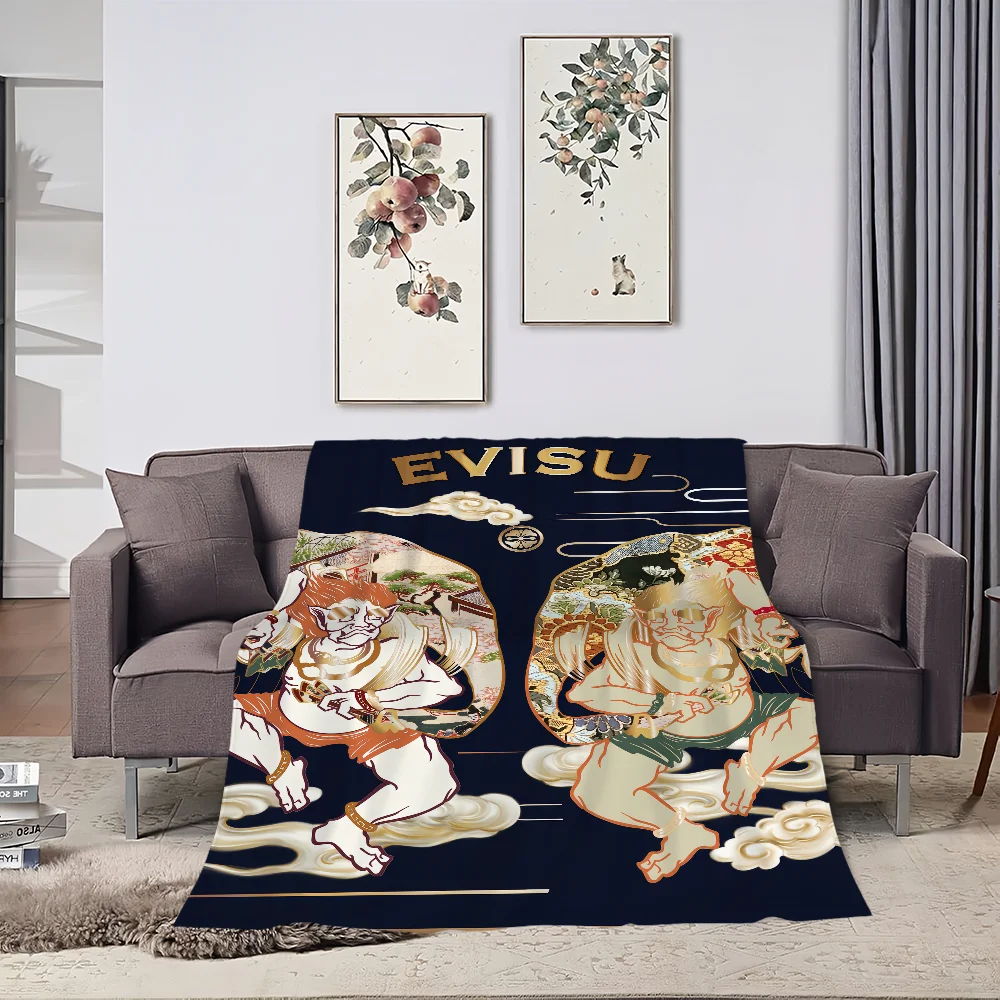 Fashion Blanket Brand Plush Nap Sofa rug for Living Room E-Evisu-s Warm Office Bedroom Birthday Home Travel Kid Gifts 4