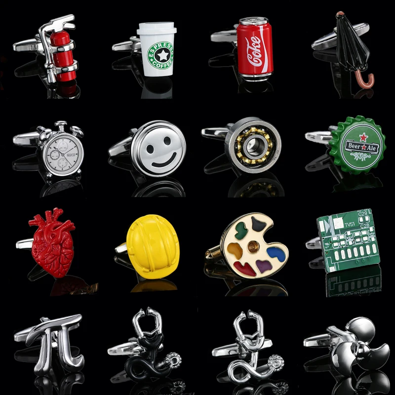 Men's French shirt cufflinks Hat fire extinguisher life cuffs buttons business suit accessories jewelry mens cufflinks