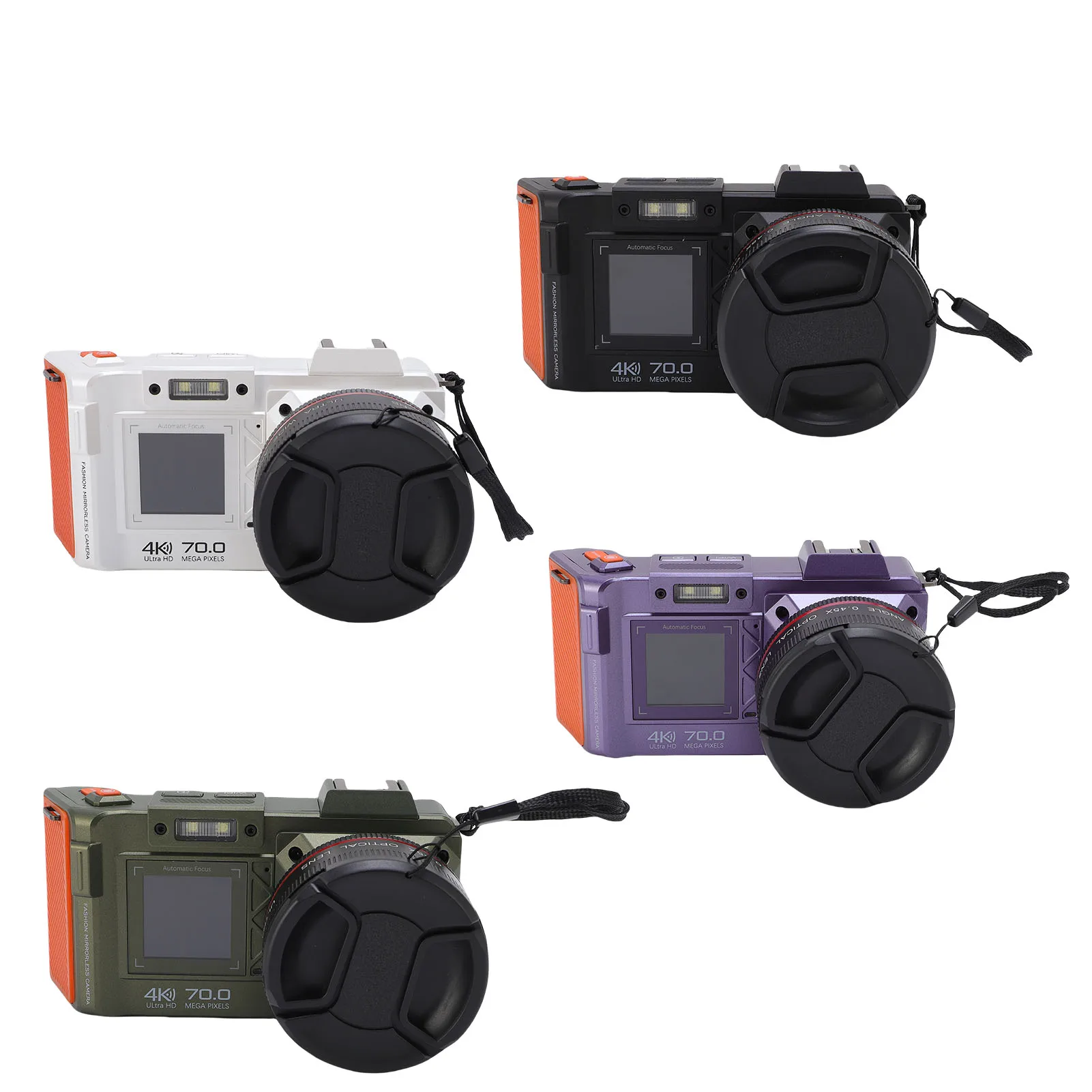 Digital Camera 4K 70MP 50X Zoom Auto Focus Wide Angle F1.8 DSLR Camera With Double Screen Flash for Travel 4K Digital Camera