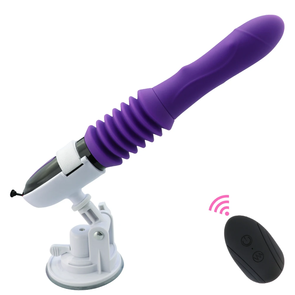 Schub dildo Vibrator automatischer G-Punkt Vibrator mit Saugnapf Sexspielzeug für Frauen Hand frei Sex Spaß Anal Vibrator für Orgasmus Bild