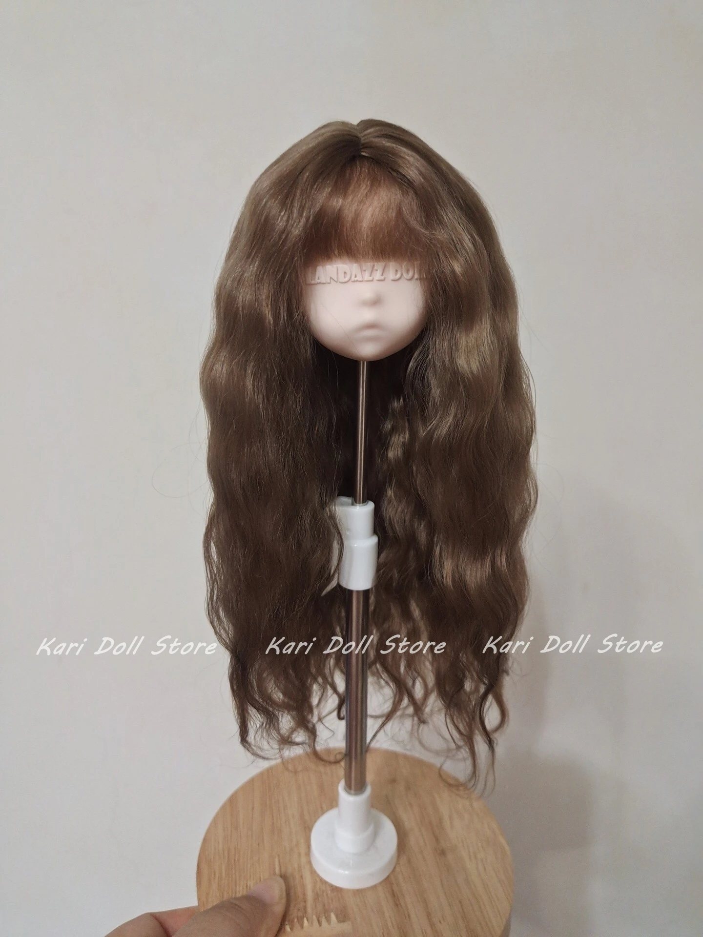 2026 카리 인형 가발 랜다즈 랜두두 인형용 천연 하드 쉘 모헤어 가발 16cm 머리둘레