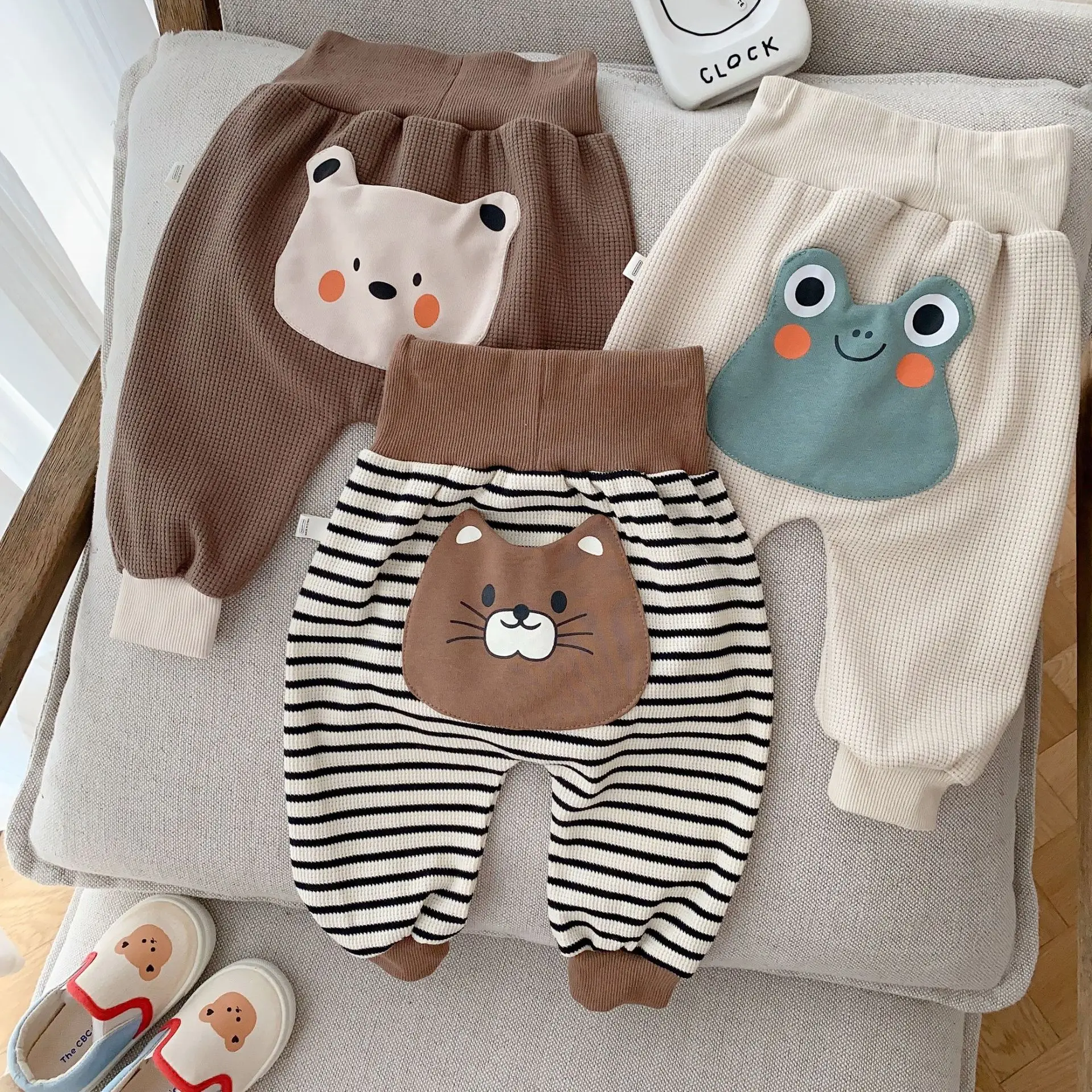 

Korean Baby Trousers Cute Cartoon Pp Pants Spring Autumn Cotton Baby Boys Girls Casual High Waist Loose Pant 0-2Y Infant Clothes