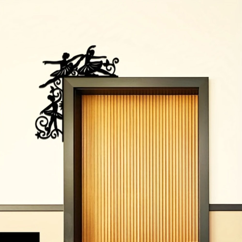 

1pc Metal Ballerina Decorative Wall Sticker Door Corner Decoration, Door Frame Corner Decoration Art Hanging Wall Art Crafts