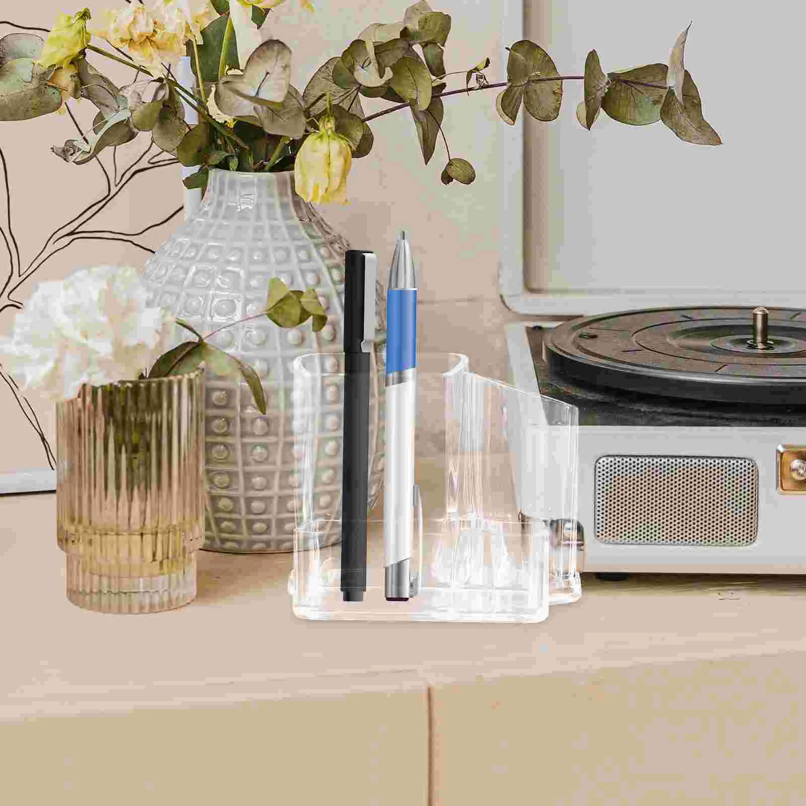 

Manager Eyebrow Pencil Makeup Brush Storage Box Stationery Acrylic Desk Organizer