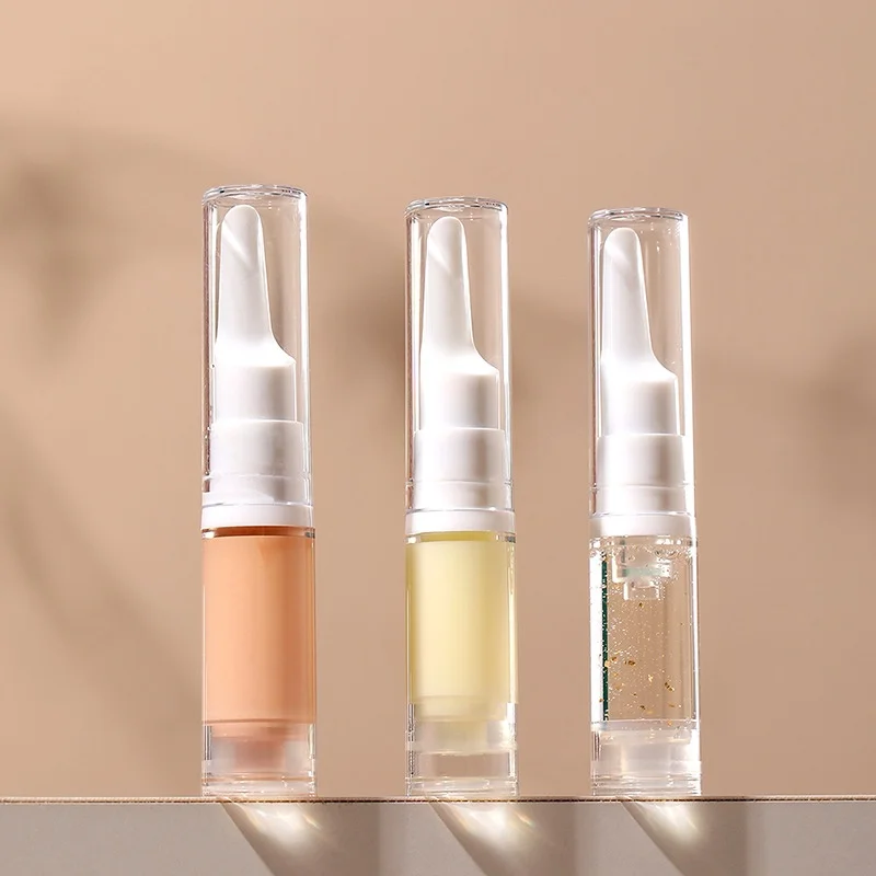5/10/15ml Clear Foundation Dispenser Bottle Portable Travel Essence Sample Container Airless Vacuum Eye Gel Cream Empty Tubes 2