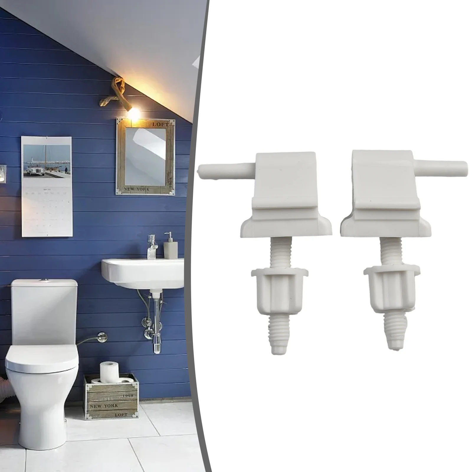 Plastic Toilet S-eat Hinge Replacement Kit Toilet Cover Screws Toilet Hinge Set 4cm Width Home Improvement Bathroom Hardware toilet cover fittings screws toilet lid cover connectors bolts accessories toilet seat mounting bathroom hardware bath fixturers