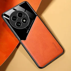 Luxury Leather Magnetic Holder Case - Premium Shockproof Protective Cover - OnePlus 11 (Orange)
