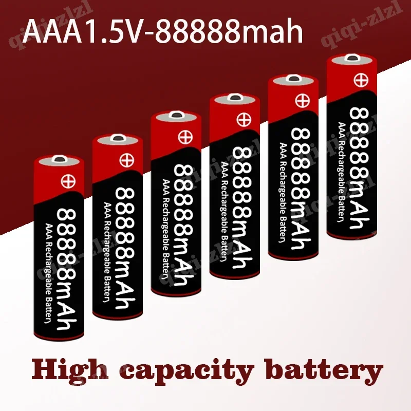 

88888 MAh High Capacity AAA Grade Rechargeable Battery, Original 1.5V, Suitable for LED Lights, Toys, MP3, and Other Devices