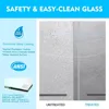 56-60" W x 76" H Double Sliding Frameless Shower Doors, Glass Door with 3/8" (10mm) Clear SGCC Tempered Glass, Shower Doors 3