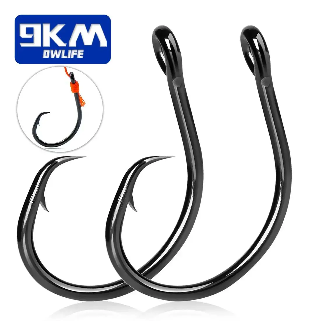 Lot De 100 Hameçons De Pêche Danielson – Type Poulpe – Taille 6 – Noir Chrome – Acier Haute Teneur En Carbone