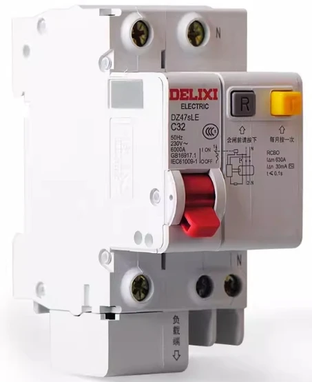DELIXI Leakage Circuit Breaker DZ47SLE, C Type 1P+N 2P 16A 25A 40A 63A Air Switch with Household Leakage Protector - Image 2