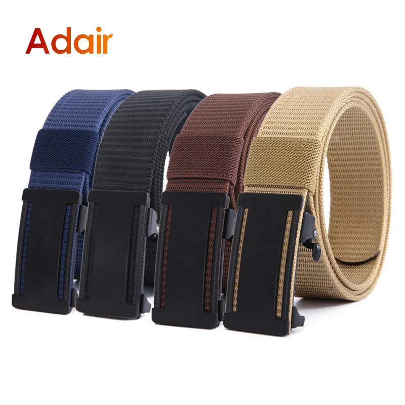 Men's Elastic Belts Tactical Outdoor Belt Male Luxury Brand Stretch Canvas Trouser Belt High