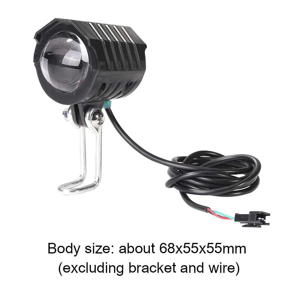 2 in 1 Electric Bike Light with Bell Motorcycle Headlight Ring Waterproof Electric Scooter Front Light Lamp with Horn
