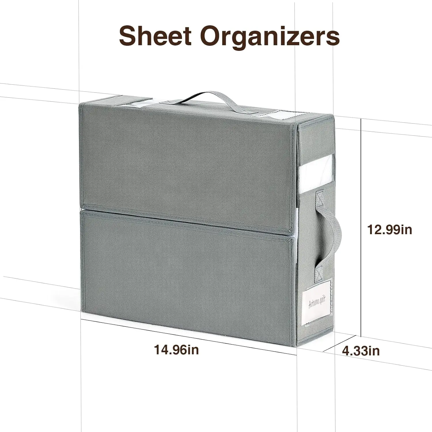 Bed Sheet Organizers and Storage 6 Pack - Foldable Sheet Organizer for Linen Bedding Storage Box for organization, Sheets Set 2