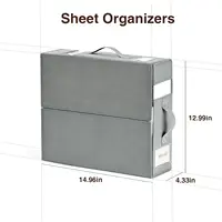 Bed Sheet Organizers and Storage 6 Pack - Foldable Sheet Organizer for Linen Bedding Storage Box for organization, Sheets Set 2