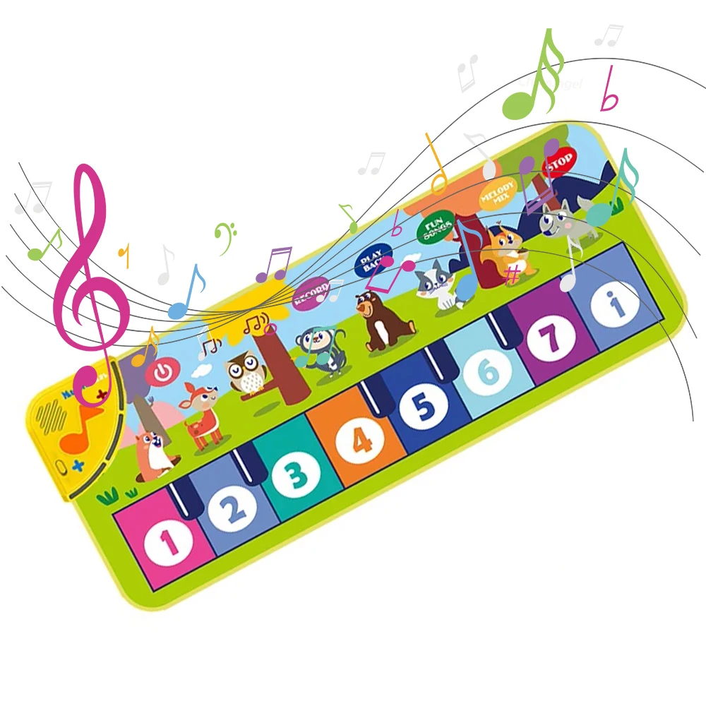Piano Mat for Kids Kids Toddlers Floor Keyboard Dance Mat Baby Fitness Play Musical Carpet Music Instrument Toys Girl Boy Gift 6