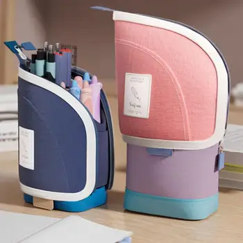 Astuccio Portapenne di Grande Capacità, Organizzatore per Matite Estensibile, Borsa Portaoggetti per Cancelleria, Accessori da Scrivania
