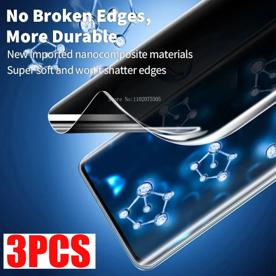 Privacy Anti-Spy Water-Resistant Hydrogel Screen Protector (3-Pack)