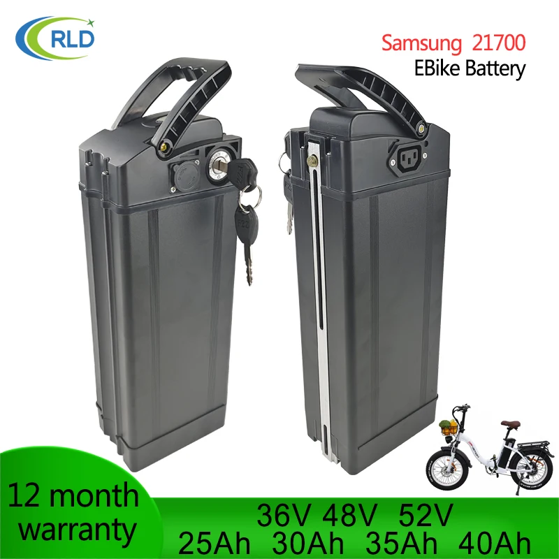 Batteria Silverfish Ebike 36V 48V 52V 30Ah 35Ah 40Ah Liitokala Haiba Batterie Ad Alta Capacità Sam-Sung 21700 Celle Per 500-3000W