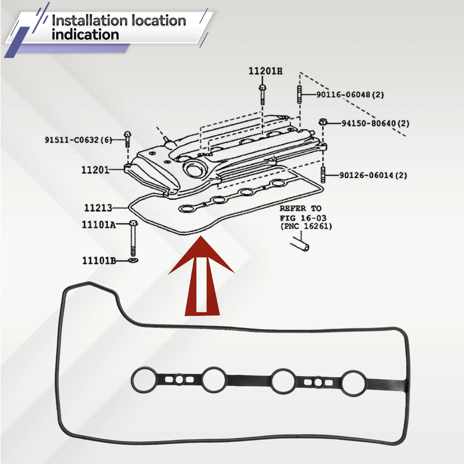 Car Engine Valve Cover Seal Gasket Kit For Toyota Camry 2002-2011 Highlander Solara Pontiac Scion Lexus Set Auto OE# VS50530R