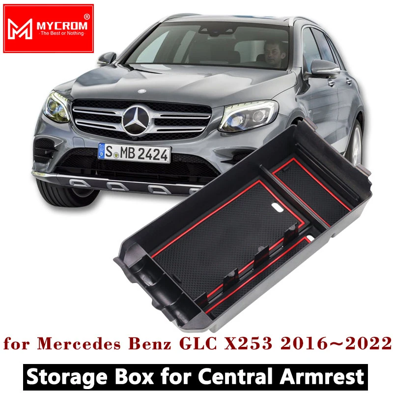 Bracciolo Scatola Di Immagazzinaggio Per Mercedes Benz Glc X253 Glc Coupe Accessori 200 250 300 220D 250D 43 63 Amg 2016 ~ 2022 2020 Organizzare La Sc