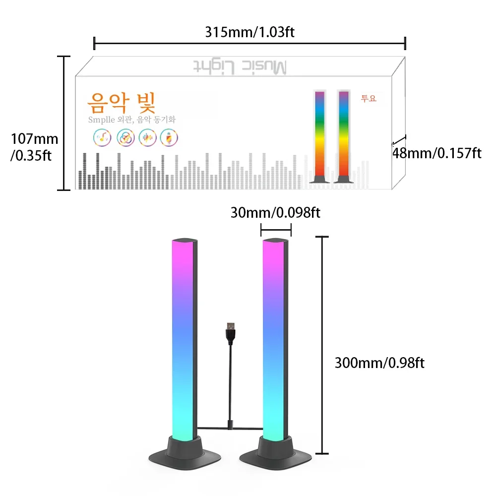 E-스포츠 게임 분위기 필 라이트, RGB 블루투스, 투야 스마트 테이블 램프, 엔터테인먼트 리듬 색상 변경, 라이브 픽업 램프