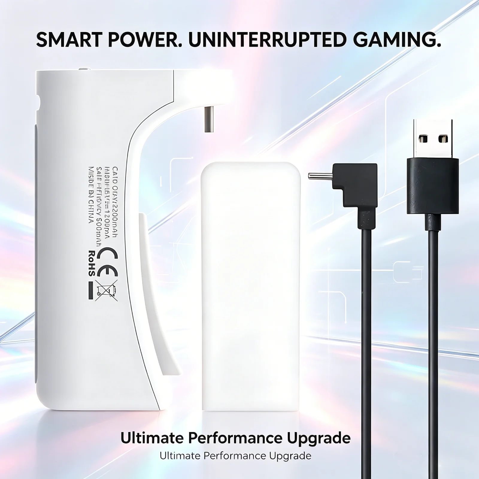 High-Capacity Type C Battery Pack with LED Display for Extended Gaming Sessions