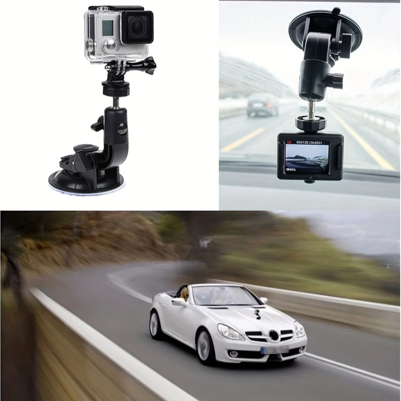 Support Ventouse Caméra Sport 360° - Fixation Pare-Brise GoPro