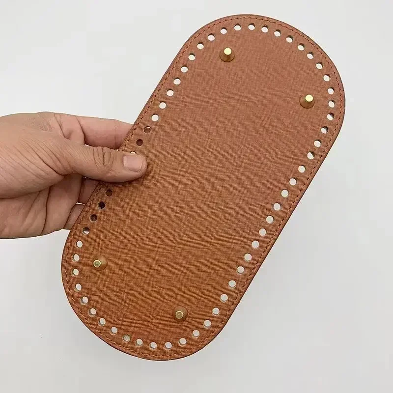 

5x8 см/12x25 см низ Сумки из искусственной кожи с 4 заклепками овальной сумкой износостойкий прочный низ сумки для вязания крючком сумочки