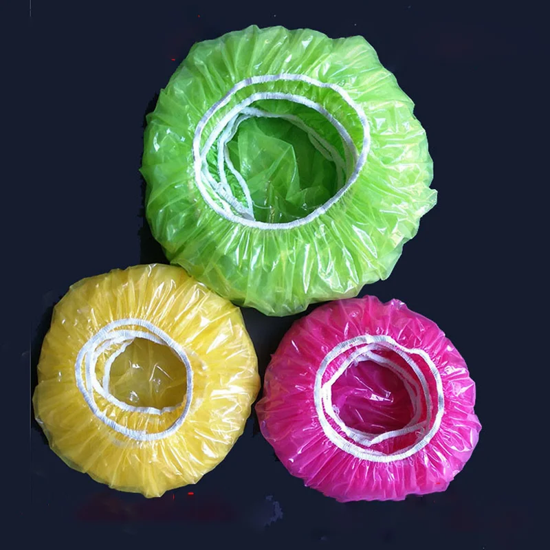 Reusable Food Cover Plastic Wrap Elastic Food Lids 60Pcs For Fruit Bowls Cups Storage