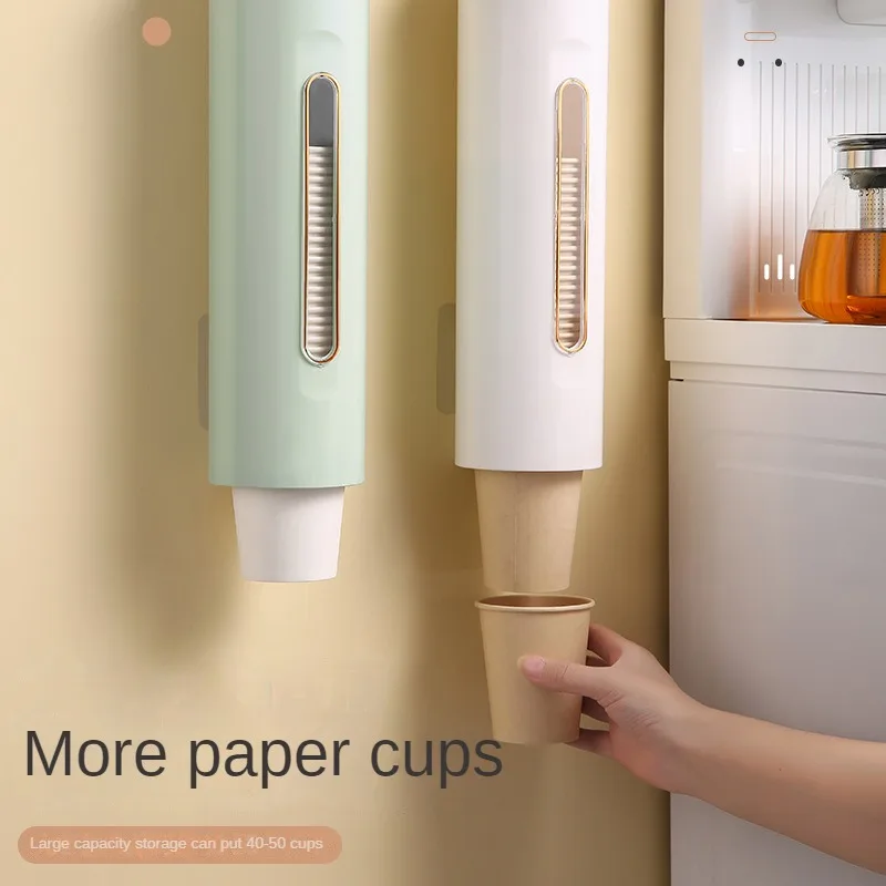 Flat Bottom Cups Cup Holder for Water Dispenser Storage Rack Cup Dispenser Dustproof Wall Mounted for Home Office cup storage holder