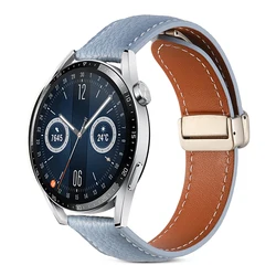 Premium 22mm Leather Loop Band with Magnetic Buckle - Elegant Strap Bracelet for CMF Watch Pro (S - Blue)