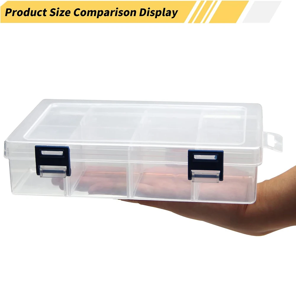 Adjustable Tools Storage Box 8 Grids Compartment Plastic Organizer Screw Holder Case 2013.54.5cm for Pill Hardware Tool tool storage box parts storage box plastic tool box storage organizer box parts organizer